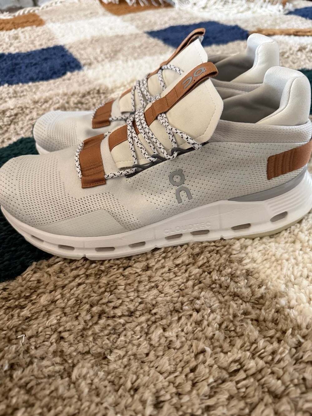 On Running Cloudnova White Pearl Sneakers Men's Size 9 - Picture 2 of 5